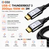 Co2 Kábel Usb-C Rýchle Nabíjanie Thunderbolt 3 10Gbps 100W Náhľad obrázku produktu 13