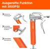 A product image showcasing a grease gun with callouts for its features. Produktbild-Vorschau