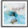 Gerahmtes Poster - Schwarzer Rahmen - Marmor Modern Blau - Produktbild-Vorschau 1