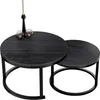 Home Heaven® Couchtisch Rund Schwarz 2er Set - Runder Couch Produktbild-Vorschau 1