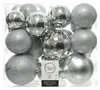 Bruchsichere Christbaumkugeln, 26er Set, silber, 10-6 cm Produktbild-Vorschau 3