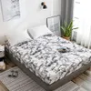 CANDeal 3 Pieces White Marble Printed Double Bed Sheet Set, Produktbild-Vorschau 6
