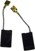 Two carbon brushes with attached wires and connectors, isolated on a white background. Voir les images du produit