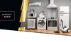 Various home appliances displayed against a gray wall and floor. Náhled obrázku produktu