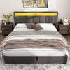 INONEFT hydraulisches Boxspringbett 160x200 cm, Doppelbett Produktbild-Vorschau 2