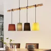 Lindby Hängeleuchte Moskau , bunt, Textil, Holz, E27, 116 Produktbild-Vorschau 2