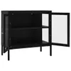 vidaXL Sideboard Noir 70x35x70 cm Acier et verre Voir les images du produit 6