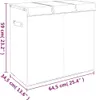 vidaXL Skládací koš na prádlo Grey 64,5x34,5x59 cm Umělé Náhled obrázku produktu 7