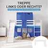Homestyle4u Hochbett 90x200 mit Rausfallschutz mit Rutsche Produktbild-Vorschau 5