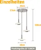 ZMH Pendelleuchte Esstisch LED Hängelampe 3 Flammig  Chrom Produktbild-Vorschau 7