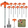 10X Schraubheringe Camping, Drehbare Zeltheringe zum Produktbild-Vorschau 2