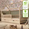 Crazy Pine Hausbett mit Schubladen 140x200 cm – Kinderbett Produktbild-Vorschau 10