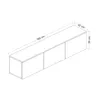 Skye Decor, Neon - White, TV skříňky, bílá, 160 x 35 x 32 Náhled obrázku produktu 8
