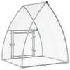 vidaXL Klatka dla kurcząt srebrna 100x105x120 cm Stal Podgląd zdjęcia produktu 7