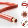 A close-up of a red car jumper cable with multiple detail views. Podgląd zdjęcia produktu
