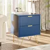 INONEFT: Mesita de noche con 2 cajones, mueble auxiliar con Vista previa de la imagen del producto 5