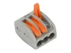 A single Wago 3-port wire connector is shown against a white background. Náhľad obrázku produktu