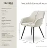 tectake® Esszimmerstuhl Marilyn gepolstert, in Cordoptik 58 Produktbild-Vorschau 5