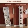 7-stöckiges Bücherregal Würfelregal, 24 x 30 x 214 cm, Weiß Produktbild-Vorschau 4