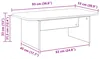 vidaXL Couchtisch Weiß 93 x 53 x 33 cm Holzwerkstoff Produktbild-Vorschau 7