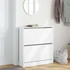 vidaXL Botník biely 80x21x87,5 cm materiál na báze dreva Náhľad obrázku produktu 3