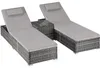 tectake® Rattan-Doppelliege mit Tisch Carbonera, Produktbild-Vorschau 1