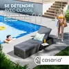 CASARIA® Lettino Prendisole 200x58 cm con Tavolino Anteprima dell’immagine prodotto 4