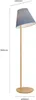 Lucande Stehleuchte Jinda, blau, Holz, Stoff, 160 cm, E27 Produktbild-Vorschau 7