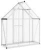 vidaXL Kas met funderingsframe, zilverkleurig, 169x58x195 Productafbeelding-voorbeeld 1
