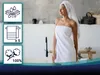5er Set Duschtuch, 100% Baumwolle, 70x140 cm, weiß Produktbild-Vorschau 4
