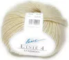 A ball of cream-colored yarn with a label attached. Produktbild-Vorschau