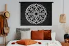 MuchoWow® Wandteppich Wandbehang Schwarzes und weißes Produktbild-Vorschau 4