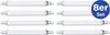 A set of white bed sheet fasteners arranged in two columns. Produktbild-Vorschau
