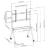 Mobiler TV-Bodenständer Maclean, 50"-86", 120kg, MC-977 Produktbild-Vorschau 8