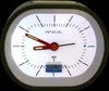 A close-up studio shot of a Miraval radio-controlled alarm clock. Produktbild-Vorschau
