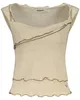 Beiges Damen-Tanktop mit U-Boot-Ausschnitt und Produktbild-Vorschau 1