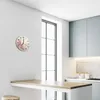Glasuhr Wanduhr Küchenuhr Echt-Glas 30fi cm Blumen rosa Produktbild-Vorschau 5