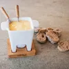 Elegancki zestaw do fondue mini z podgrzewaczem, biały Podgląd zdjęcia produktu 22