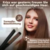A woman with smooth, shiny hair is shown, with a hair straightener and marketing text highlighting product features. Náhľad obrázku produktu