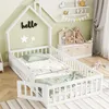 Lit de camp pour enfants avec design de cheminée, barrière Voir les images du produit 3