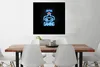 MuchoWow® Poster Neon - Text - Liebe spielen - Blau - Produktbild-Vorschau 2