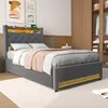 okwish Polsterbett 90×200 mit USB & Kopfteil-Ablage, Produktbild-Vorschau 2