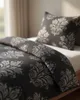 Biber Bettwäsche 155x220cm 2-teilig Set Schwarz Grau Produktbild-Vorschau 5