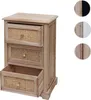A wooden chest of drawers with rattan fronts on the drawers. Podgląd zdjęcia produktu