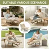 Fauteuil à bascule en velours côtelé (beige) avec dossier Voir les images du produit 8