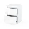 A white nightstand with two drawers against a white background. Produktbild-Vorschau