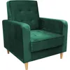 Sessel aus Velourstoff Bamako Loungesessel mit Holzbeine Produktbild-Vorschau 2