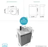 Alpenberger Waschbecken mit Unterschrank Gäste WC 45 cm Produktbild-Vorschau 6