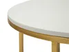 Mauro Ferretti Couchtisch aus goldenem Metall und Marmor. Produktbild-Vorschau 6