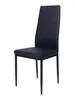 A black dining chair with a high back and metal legs, shown against a white background. Produktbild-Vorschau